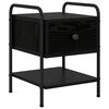 vidaXL Table de chevet Ch&ecirc;ne noir Bois d'ing&eacute;nierie