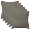 vidaXL Coussin avec oreiller HEERLEN 6 pi&egrave;ces Gris clair Velours