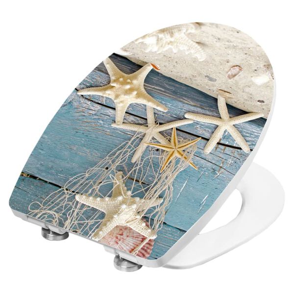 CORNAT Si&egrave;ge de toilette avec fermeture en douceur STARFISH