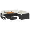 vidaXL Ensemble de canap&eacute; de jardin 13 pc Noir polyrotin