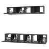 vidaXL Ensemble de meubles TV 5 pcs Noir Bois d'ing&eacute;nierie