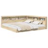 vidaXL Lit Biblioth&egrave;que Ch&ecirc;ne sonoma 180 x 200 cm Bois d'ing&eacute;nierie