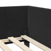 vidaXL Cadre de lit d'angle Noir 90 cm x 200 cm VeloursetContreplaqu&eacute;