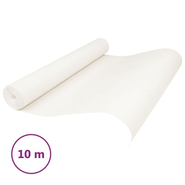 vidaXL Papier peint 3D couleur unie cr&egrave;me 10x0,53 m non tiss&eacute;