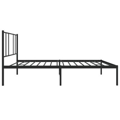 vidaXL Cadre de lit métal sans matelas avec tête de lit noir 100x190cm