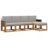 vidaXL Ensemble de canap&eacute;s d'ext&eacute;rieur 5 pcs Naturel et gris clair