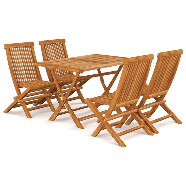 vidaXL Salon de jardin 7 pcs Bois de teck massif