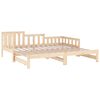 vidaXL Lit coulissant sans matelas 2x(90x190) cm Bois de pin massif