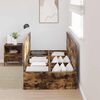 vidaXL Cadre de lit avec rangement Chêne fumé 90 x 200 cm