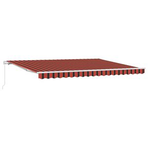 vidaXL Auvent r&eacute;tractable Orange et marron 450 x 300 x 165 cm