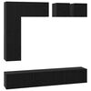 vidaXL Ensemble meuble TV 8 pc Ch&ecirc;ne noir Bois d'ing&eacute;nierie