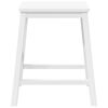 VidaXL Chaises de bar 2 pcs blanc bois massif d'h&eacute;v&eacute;a