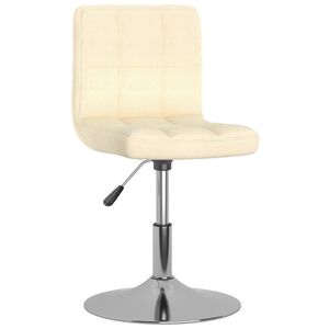 vidaXL Tabouret de bar pivotant Cr&egrave;me Tissu