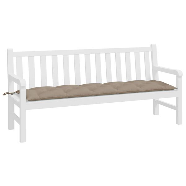vidaXL Coussin de banc de jardin taupe 180x50x7 cm tissu oxford