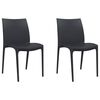 vidaXL Chaises de jardin lot de 2 anthracite 50x46x80 cm polypropyl&egrave;ne