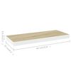 vidaXL &Eacute;tag&egrave;re murale flottante ch&ecirc;ne et blanc 60x23,5x3,8 cm MDF