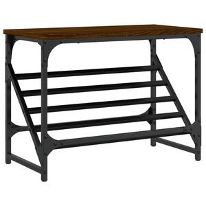 vidaXL &Eacute;tag&egrave;re &agrave; chaussures ch&ecirc;ne marron 60x30x45 cm bois d'ing&eacute;nierie