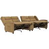 vidaXL Fauteuil inclinable avec porte-gobelet 4 places Taupe