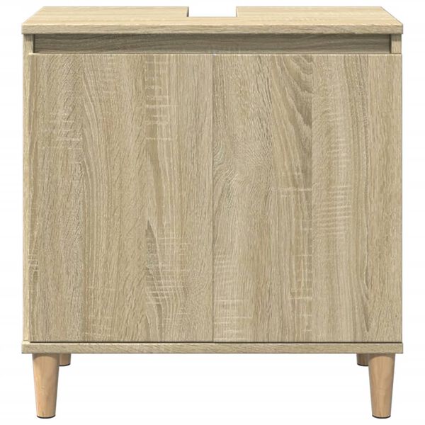 vidaXL Meuble d'évier chêne sonoma 58x33x60 cm bois d'ingénierie