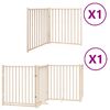 vidaXL Barri&egrave;re pour chien avec porte pliable 6 panneaux bois peuplier