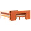 vidaXL Lit biblioth&egrave;que sans matelas cire marron 200x200 cm pin massif