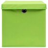 vidaXL Boîtes de rangement avec couvercles 10 pcs 28x28x28 cm Vert