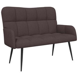 vidaXL Canap&eacute; deux places Marron fonc&eacute; 115 x 61 x 87 cm tissu