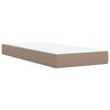 vidaXL Sommier &agrave; lattes de lit avec matelas Cappuccino 90x200 cm