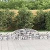 vidaXL Paniers &agrave; gabions arqu&eacute;s 6 pcs 300x30x40/60 cm fer galvanis&eacute;