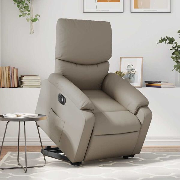 vidaXL Fauteuil inclinable &eacute;lectrique cappuccino similicuir