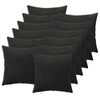 vidaXL Housse de coussin 12 pcs HEERLEN Noir 40 x 40 cm Velours