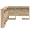 vidaXL T&ecirc;te de lit de rangement Ch&ecirc;ne Sonoma 120 cm Bois d'ing&eacute;nierie