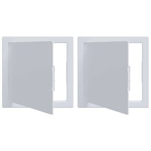 vidaXL Panneaux d'Acc&egrave;s 2 pcs Blanc 15 x 15 cm Plastic ABS