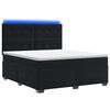 vidaXL Lit boxspring avec matelas Noir 180 x 200 cm Velours