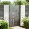 vidaXL Portail de jardin 100x200 cm en acier Corten et bambou
