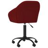 vidaXL Chaises &agrave; manger pivotantes lot de 4 rouge bordeaux velours