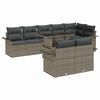 vidaXL Ensemble de canap&eacute; de jardin 9 pc Gris