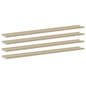 vidaXL &Eacute;tag&egrave;res murales 4 pcs blanc et ch&ecirc;ne sonoma 115x9x3 cm