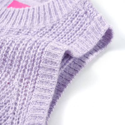 Gilet pull-over tricoté pour enfants lilas clair 92
