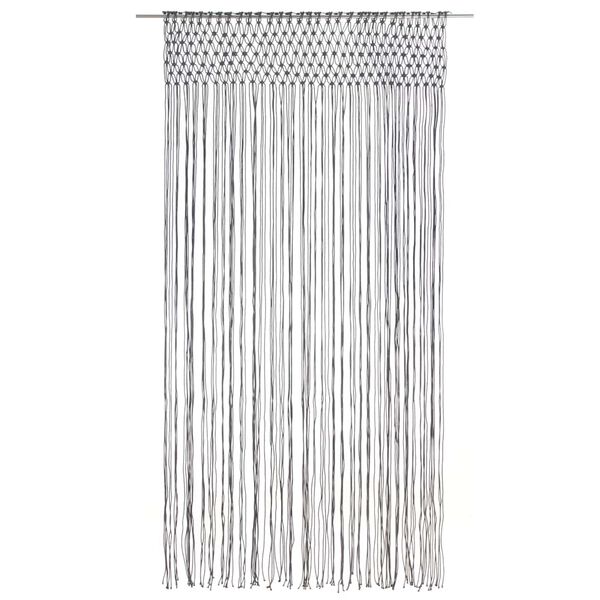 vidaXL Rideau en macramé Anthracite 140x240 cm Coton