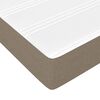 vidaXL Sommier &agrave; lattes de lit avec matelas Taupe 90x200 cm Tissu