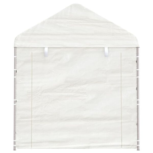 vidaXL Belv&eacute;d&egrave;re avec toit blanc 20,07x2,28x2,69 m poly&eacute;thyl&egrave;ne