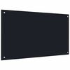 vidaXL Protection de cuisine 2 pcs Noir 100 x 60 cm verre tremp&eacute;