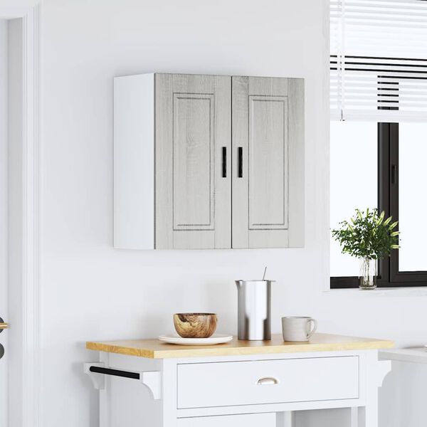 vidaXL Armoire murale de cuisine Porto sonoma gris bois d'ing&eacute;nierie