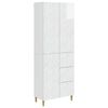 vidaXL 2 pc Blanc brillant