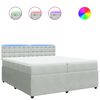 vidaXL Sommier &agrave; lattes de lit et matelas Gris clair 200x200cm Velours