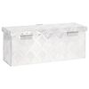 vidaXL Boîte de rangement Argenté 50x15x20,5 cm Aluminium