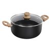 Livoo Casserole Aspect pierre et bois 28 cm 6 L Aluminium