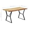 vidaXL Table à manger 140x80x76 cm Bois de récupération massif