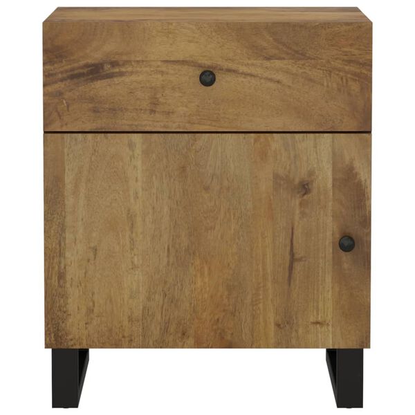 vidaXL Table de chevet 50x33x60 cm Bois de manguier et d'ing&eacute;nierie